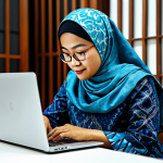 **

"A professional Malay businesswoman in a modest batik dress, working on a laptop at a co-working space in Kuala Lumpur, fully clothed, appropriate attire, safe for work, perfect anatomy, natural proportions, professional photography, high quality, family-friendly."

**