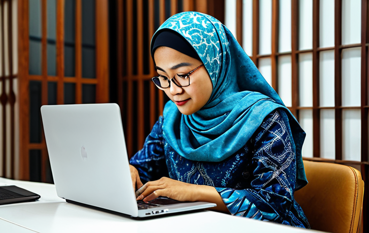 **

"A professional Malay businesswoman in a modest batik dress, working on a laptop at a co-working space in Kuala Lumpur, fully clothed, appropriate attire, safe for work, perfect anatomy, natural proportions, professional photography, high quality, family-friendly."

**