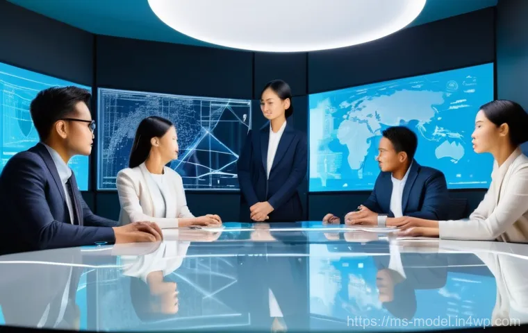 인간 AI 협력의 윤리적 고려사항 - **"A diverse group of professionals, including men and women of various Southeast Asian ethnicities,...